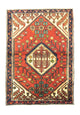 Hamadan Teppich 106x143cm - Perserteppich - orange