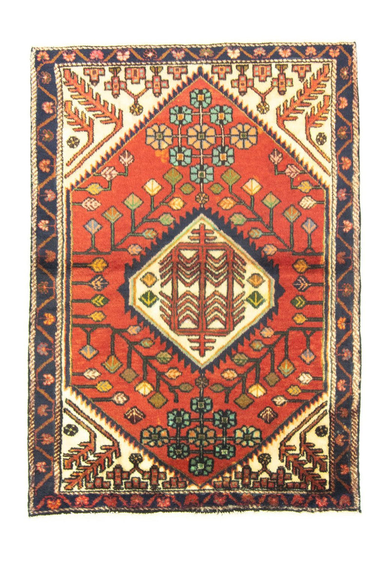 Hamadan Teppich 106x143cm - Perserteppich - orange