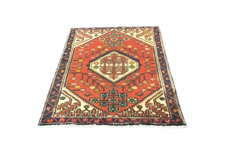Hamadan Teppich 106x143cm - Perserteppich - orange
