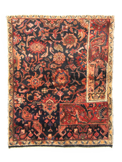 Nahavand Teppich 103x126cm - Perserteppich - blau