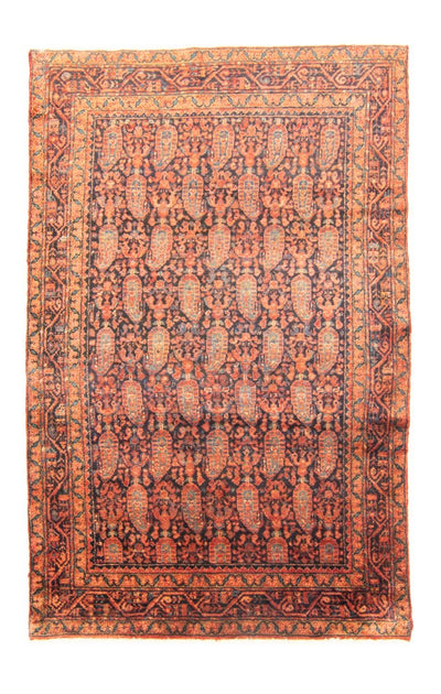 Senneh Teppich 139x216cm - Perserteppich - orange