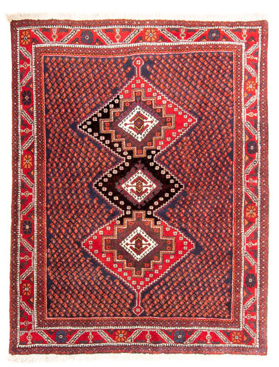 Hamadan Teppich 164x205cm - Perserteppich - rot