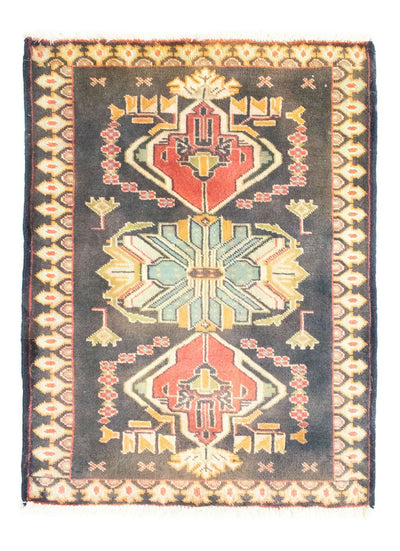 Turkaman Teppich 67x87cm - Orientteppich - dunkelblau