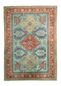 Kazak Teppich 186x267cm - Orientteppich - hellblau – product image