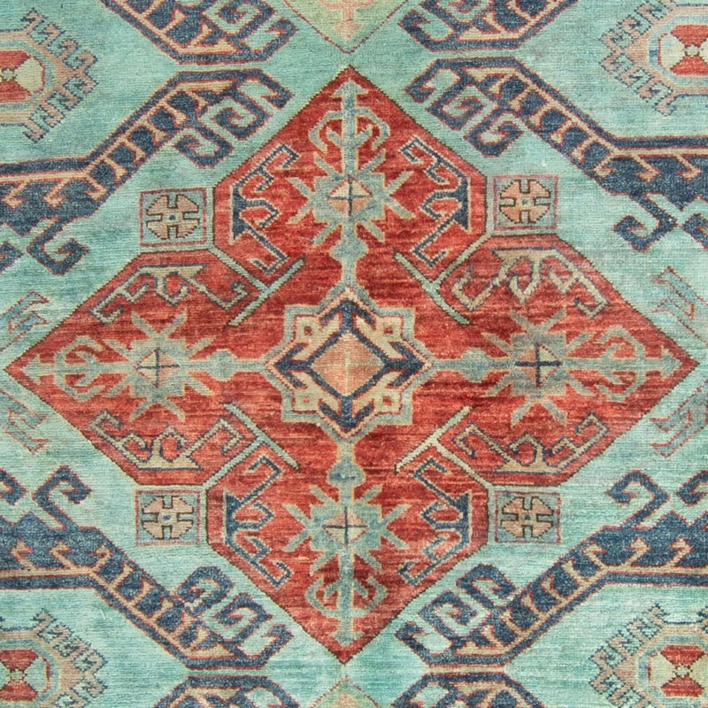 Kazak Teppich 186x267cm - Orientteppich - hellblau