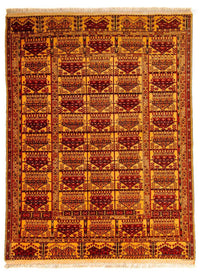 Afghan Seide Teppich 126x173cm - Orientteppich - gold – product image