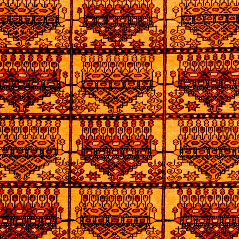 Afghan Seide Teppich 126x173cm - Orientteppich - gold