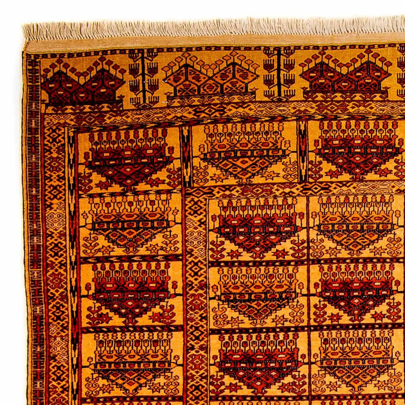 Afghan Seide Teppich 126x173cm - Orientteppich - gold