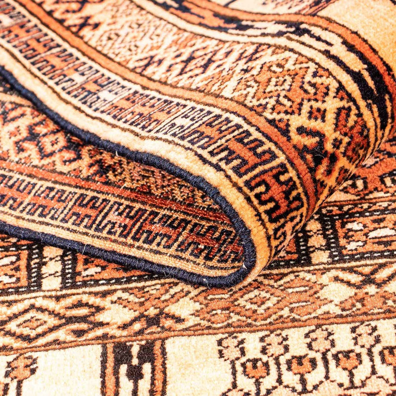 Afghan Seide Teppich 126x173cm - Orientteppich - gold