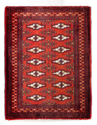 Turkaman Teppich 67x88cm - Orientteppich - dunkelrot – product image