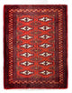 Turkaman Teppich 67x88cm - Orientteppich - dunkelrot
