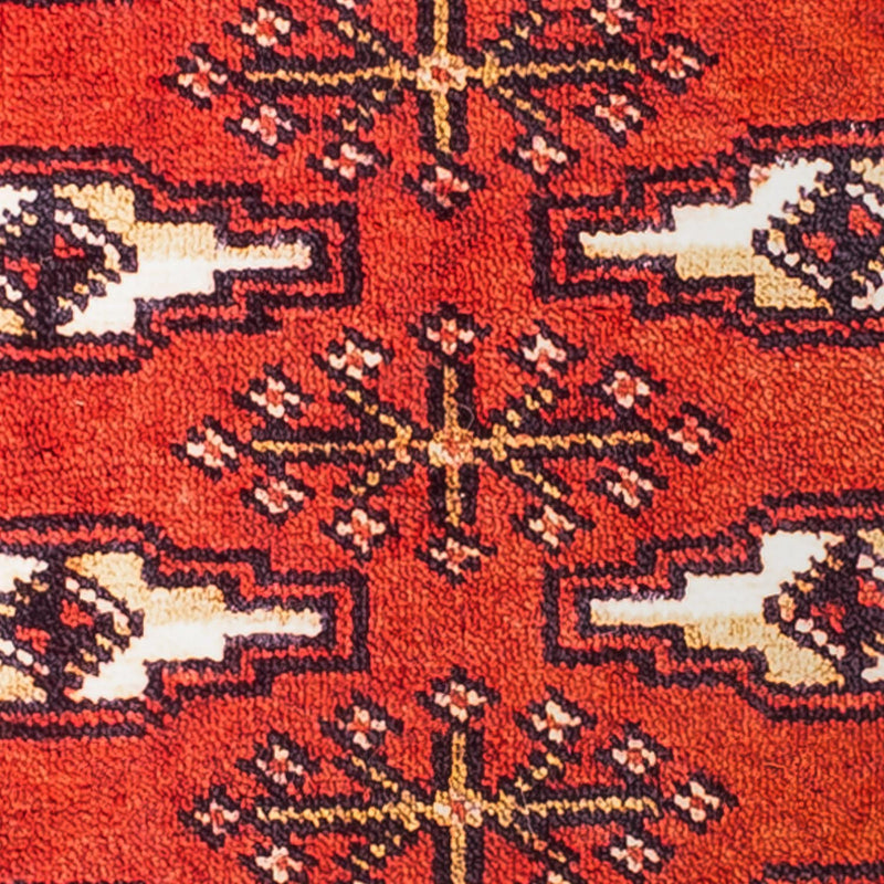 Turkaman Teppich 67x88cm - Orientteppich - dunkelrot