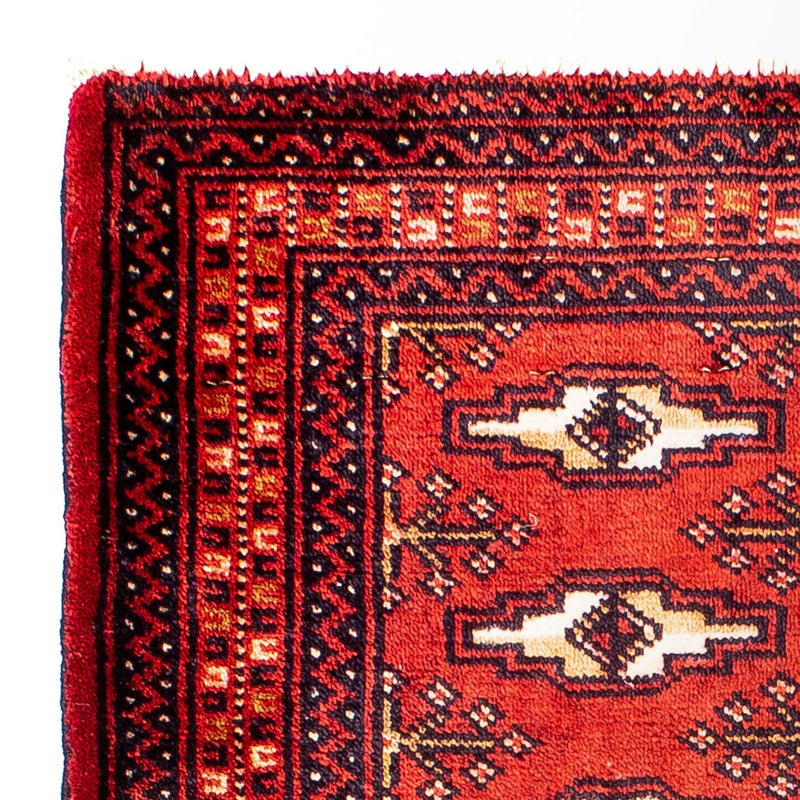 Turkaman Teppich 67x88cm - Orientteppich - dunkelrot