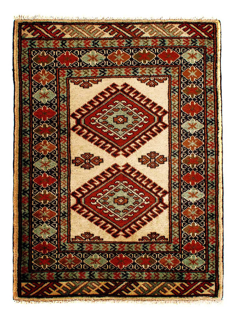 Turkaman Teppich 67x94cm - Orientteppich - beige