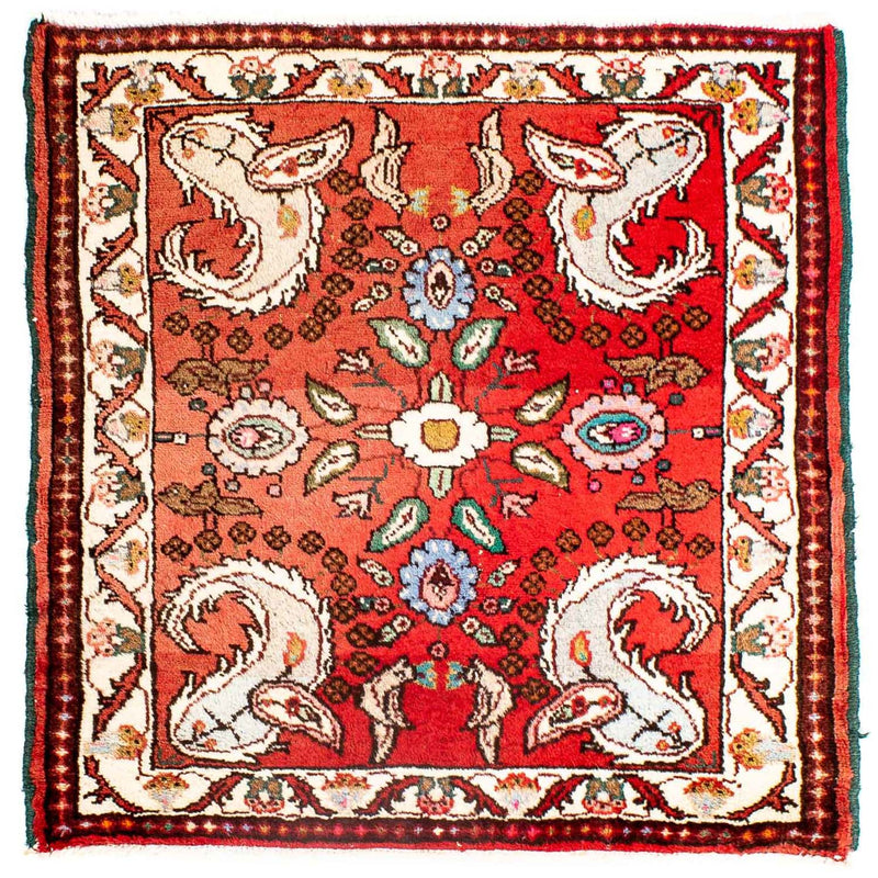 Sarough Teppich 75x81cm - Perserteppich - rot
