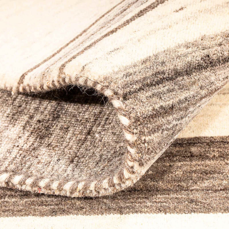 Indo Loribaft Teppich 146x205cm - Wollteppich - beige