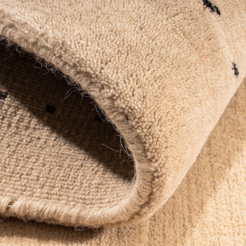 Indo Loribaft Teppich 63x93cm - Wollteppich - beige