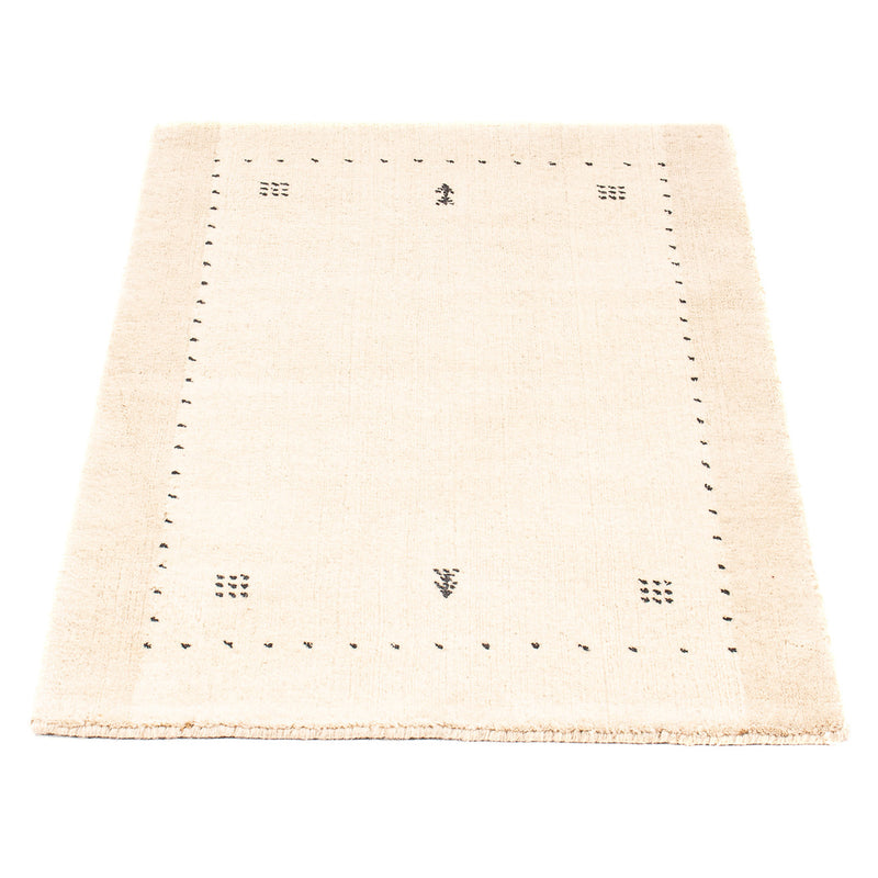 Indo Loribaft Teppich 63x93cm - Wollteppich - beige