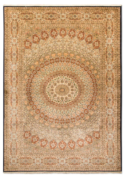 Kaschmir Seide Teppich 197x287cm - Orientteppich - mehrfarbig