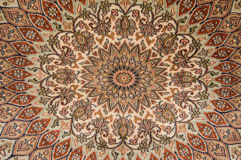 Kaschmir Seide Teppich 197x287cm - Orientteppich - mehrfarbig