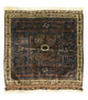 Afghan Teppich 80x80cm - Orientteppich - blau