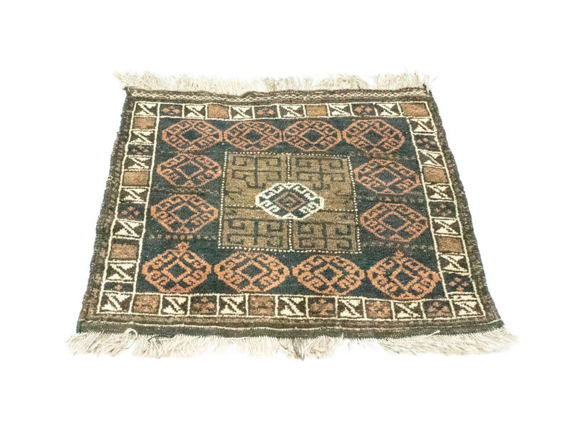 Afghan Teppich 64x66cm - Orientteppich - blau