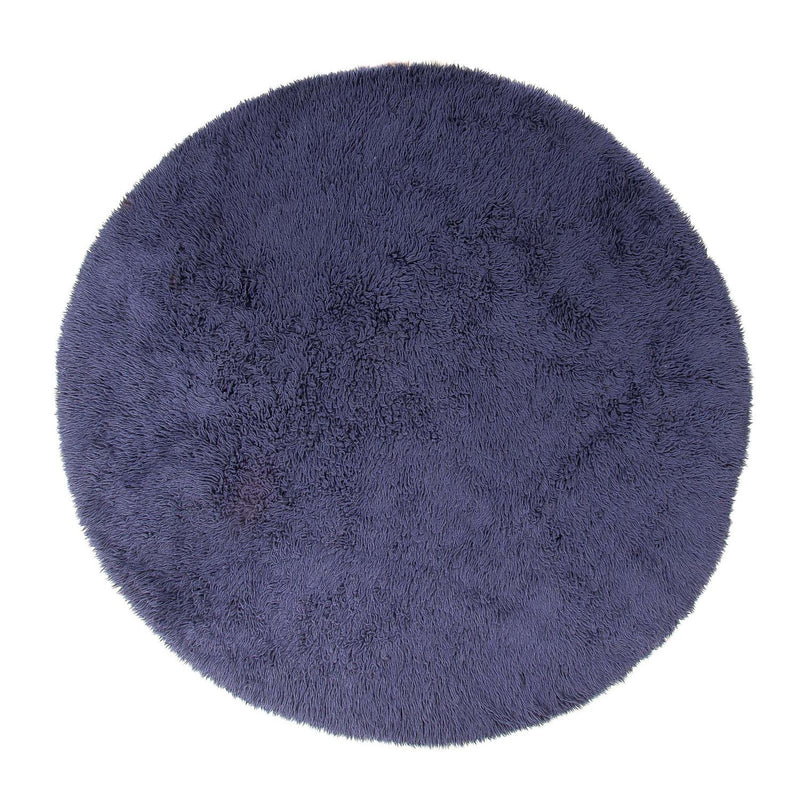 Hochflor Teppich 261 x 261 cm - dunkelblau
