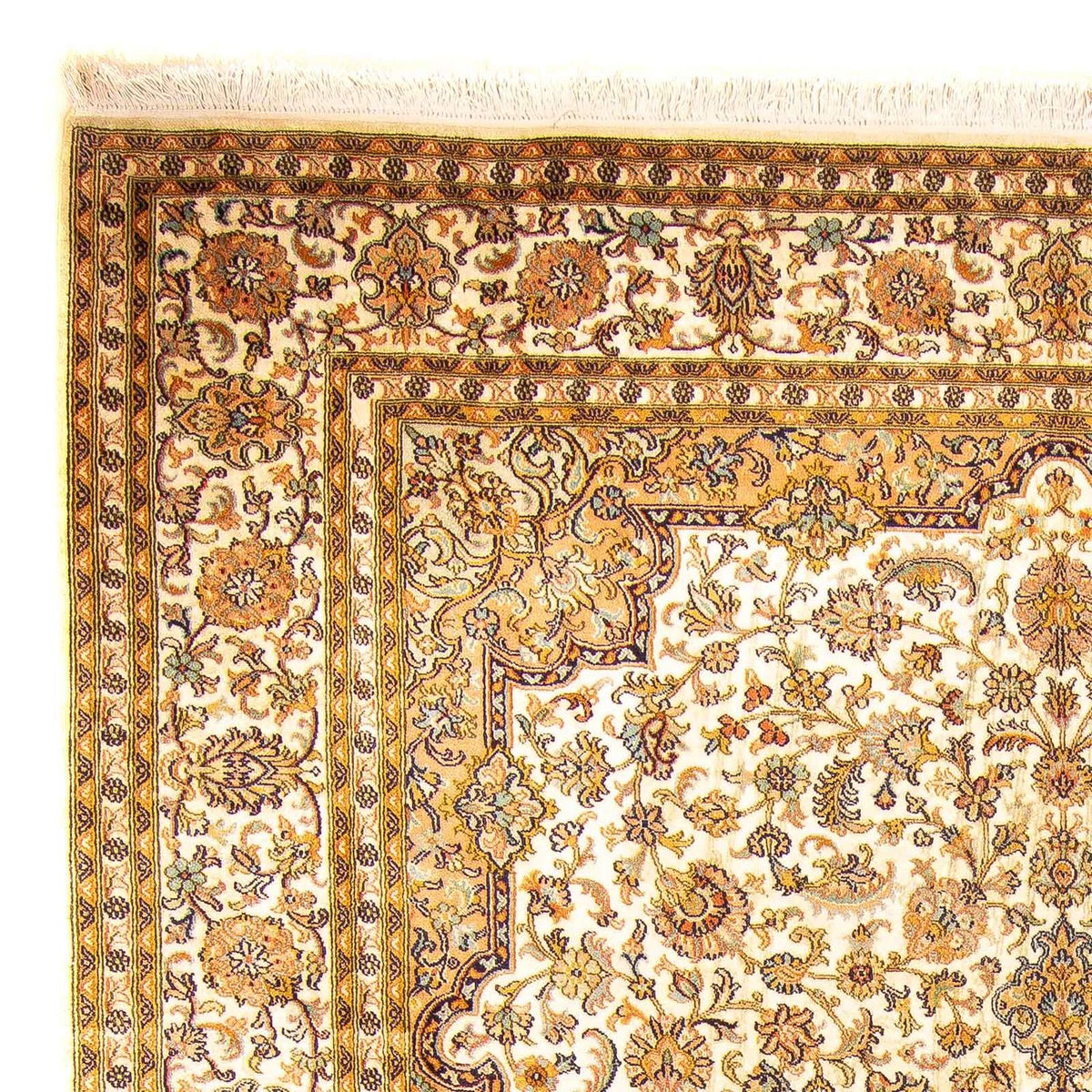 Kaschmir Seide Teppich 215x302cm - Orientteppich - beige