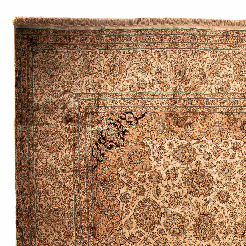 Kaschmir Seide Teppich 307x410cm - Orientteppich - hellbraun