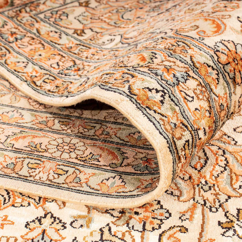Kaschmir Seide Teppich 307x410cm - Orientteppich - hellbraun