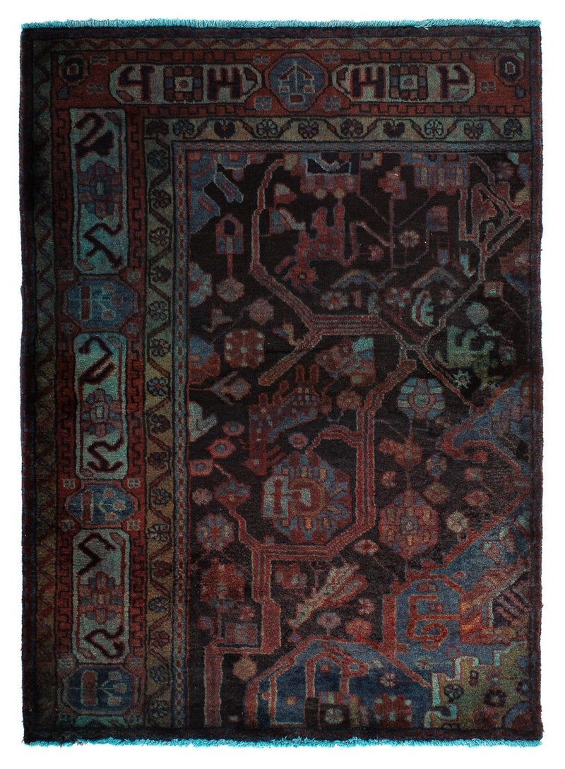 Nahavand Teppich 95x134cm - Perserteppich - dunkelblau