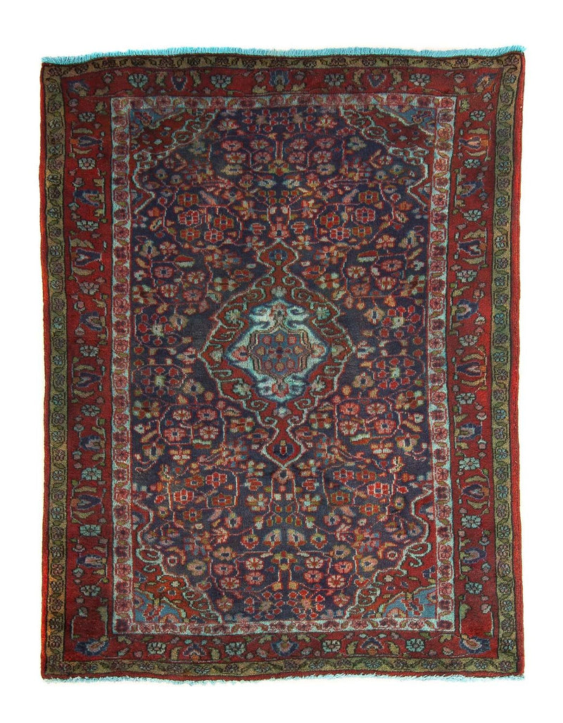 Orientteppich 103 x 137 cm - dunkelblau