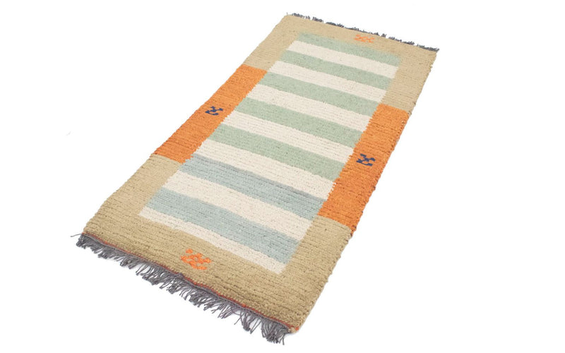 Nepal Teppich 70x140cm - Wollteppich - mehrfarbig