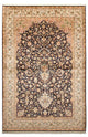 Kaschmir Seide Teppich 127x190cm - Orientteppich - dunkelblau