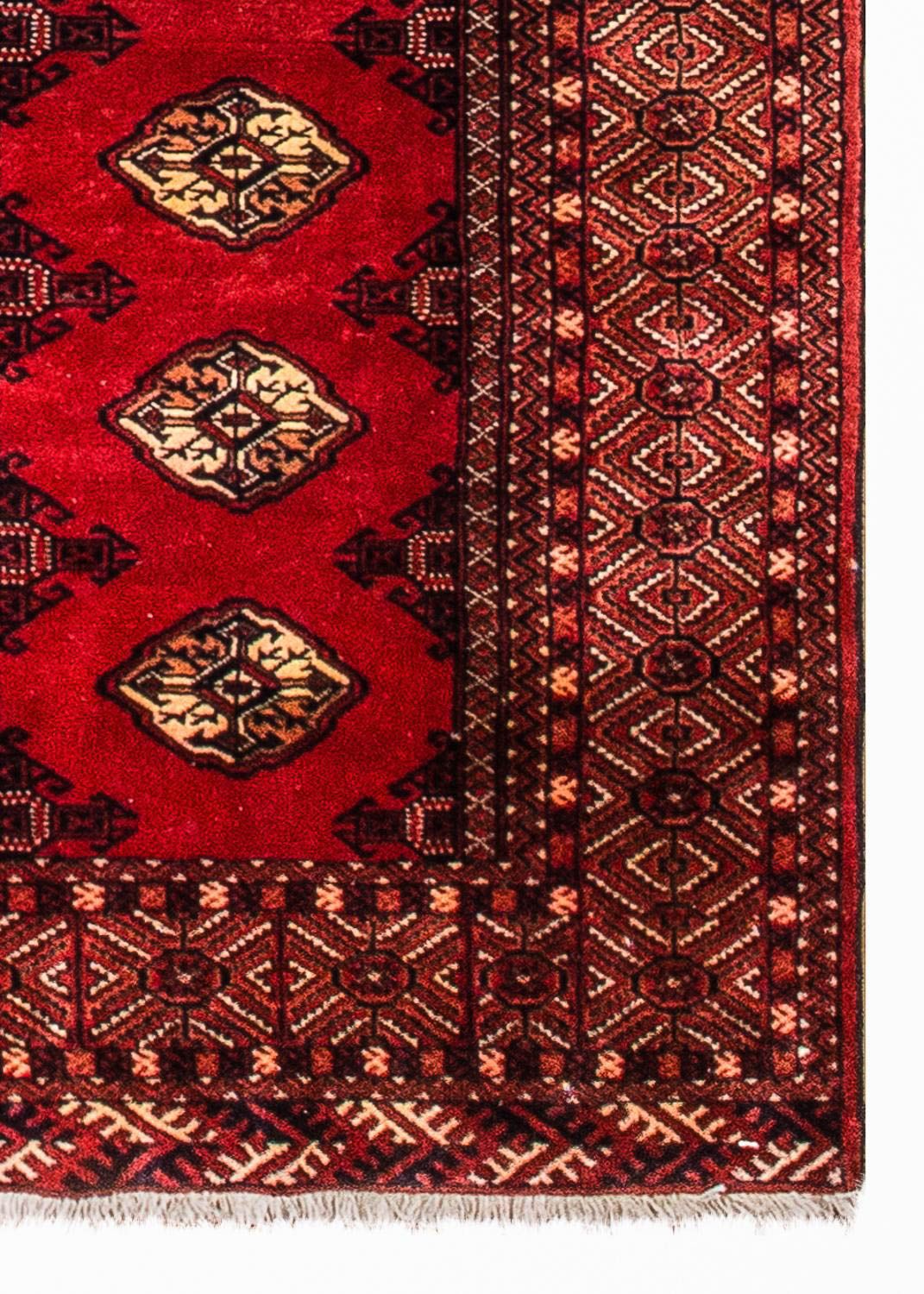 Turkaman Teppich 106x369cm - Orientteppich - rot
