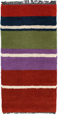 Nepal Teppich 70x140cm - Wollteppich - mehrfarbig – product image