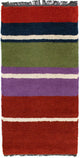 Nepal Teppich 70x140cm - Wollteppich - mehrfarbig