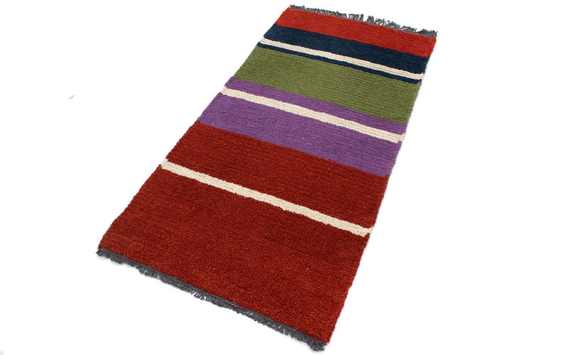 Nepal Teppich 70x140cm - Wollteppich - mehrfarbig