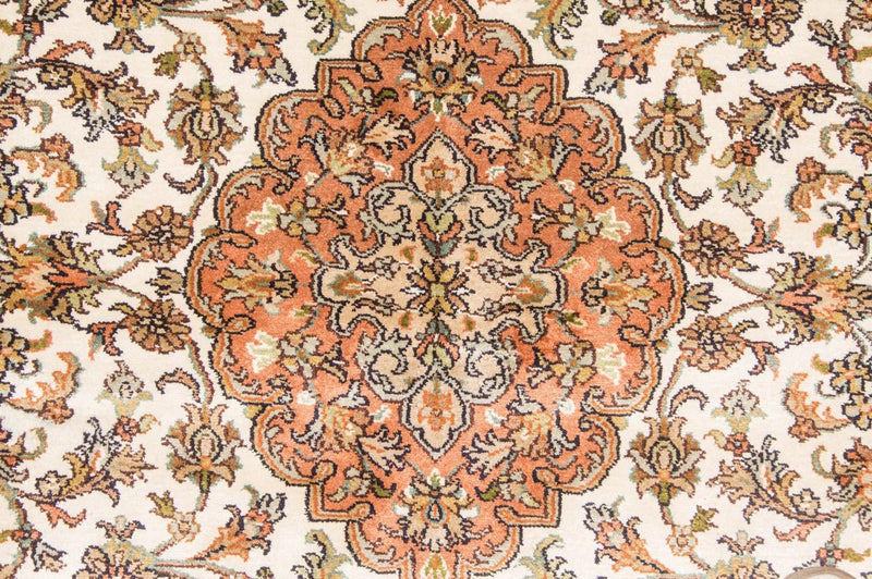 Kaschmir Seide Teppich 95x160cm - Orientteppich - beige