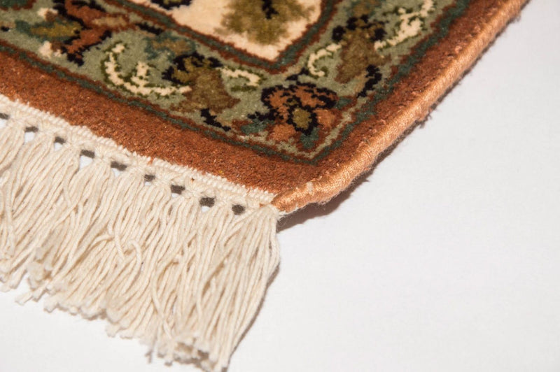 Kaschmir Seide Teppich 95x160cm - Orientteppich - beige
