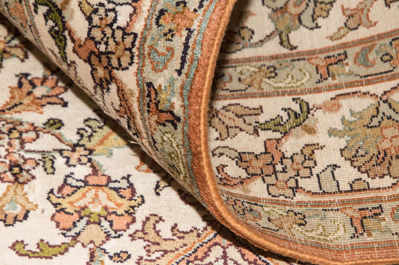 Kaschmir Seide Teppich 95x160cm - Orientteppich - beige