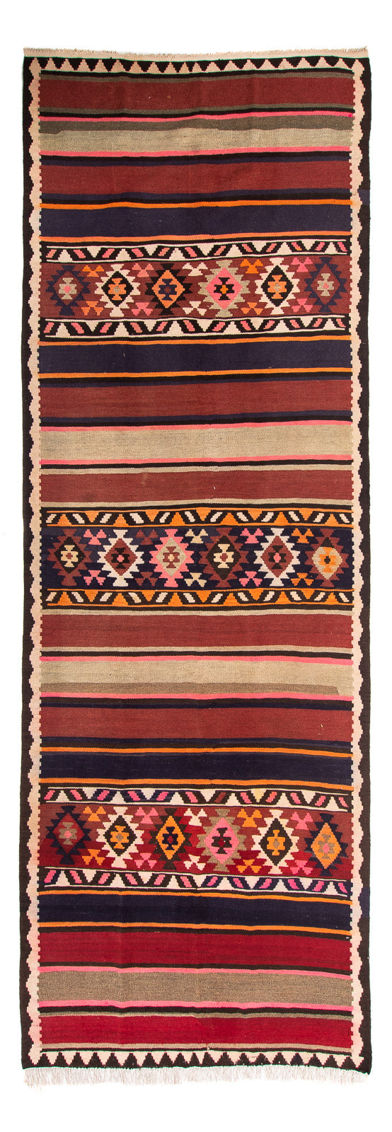 Kelim Teppich Old 140x360cm - mehrfarbig