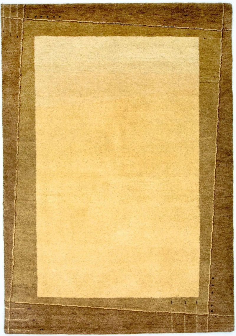 Gabbeh Teppich Indus 142x202cm - Wollteppich - beige
