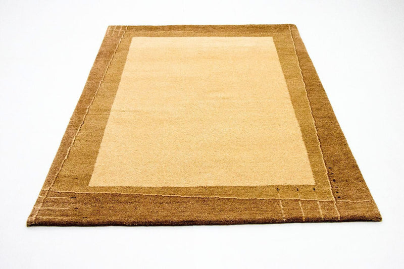 Gabbeh Teppich Indus 142x202cm - Wollteppich - beige