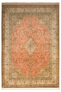 Kaschmir Seide Teppich 168x244cm - Orientteppich - orange – product image