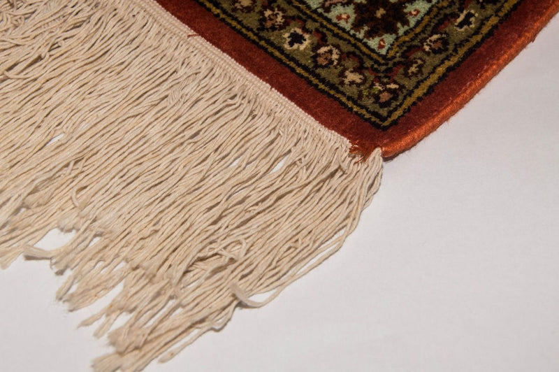 Kaschmir Seide Teppich 168x244cm - Orientteppich - orange