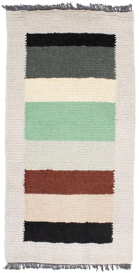Nepal Teppich 70x140cm - Wollteppich - mehrfarbig – product image