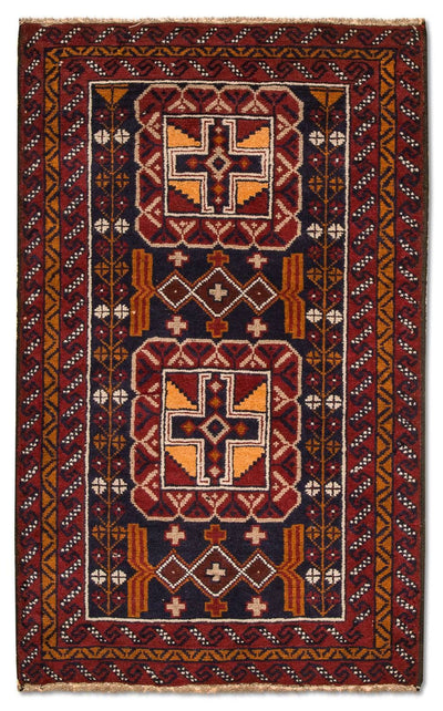 Belutsch Teppich 77x126cm - Orientteppich - mehrfarbig
