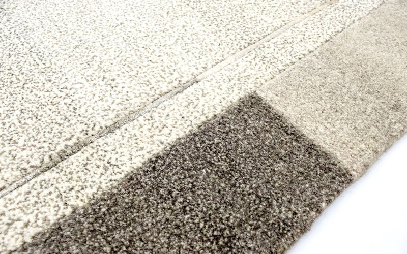 Nepal Teppich 119x180cm - Wollteppich - beige