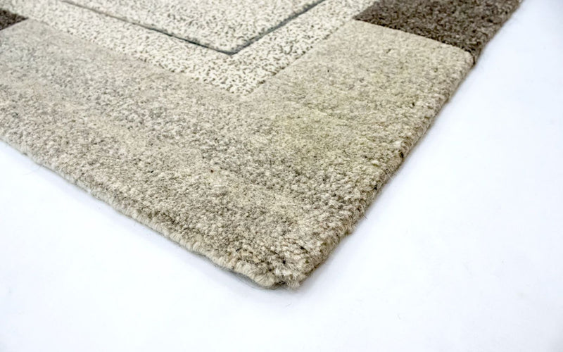 Nepal Teppich 119x180cm - Wollteppich - beige